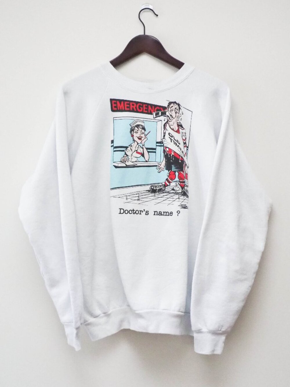 Old Timer's Hockey Crewneck Sweatshirt - XLarge - Vintage Hockey Sweater